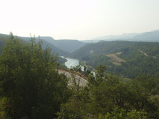 Pogled na Zrmanju iznad Obrovca